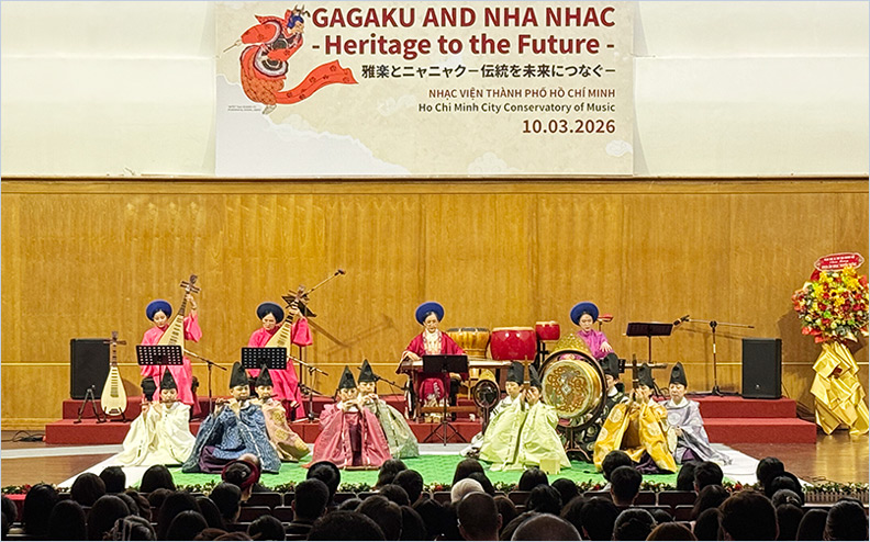 「日本音楽の魅力発信プロジェクト」雅楽チームによるベトナム公演ツアー